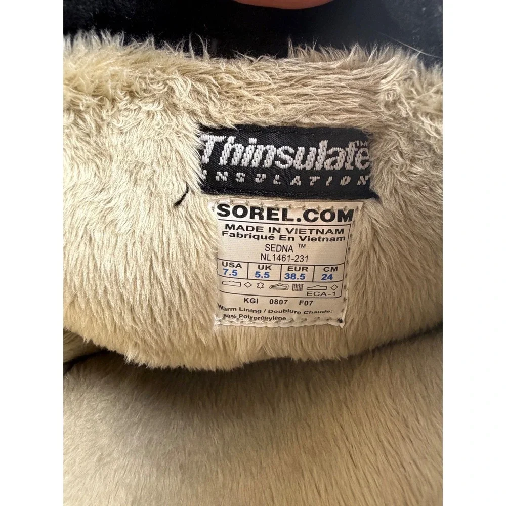 Sorel Sedna Brown Suede Faux Fur Thinsulate Winter Boots NL1461-231 Womens 7.5